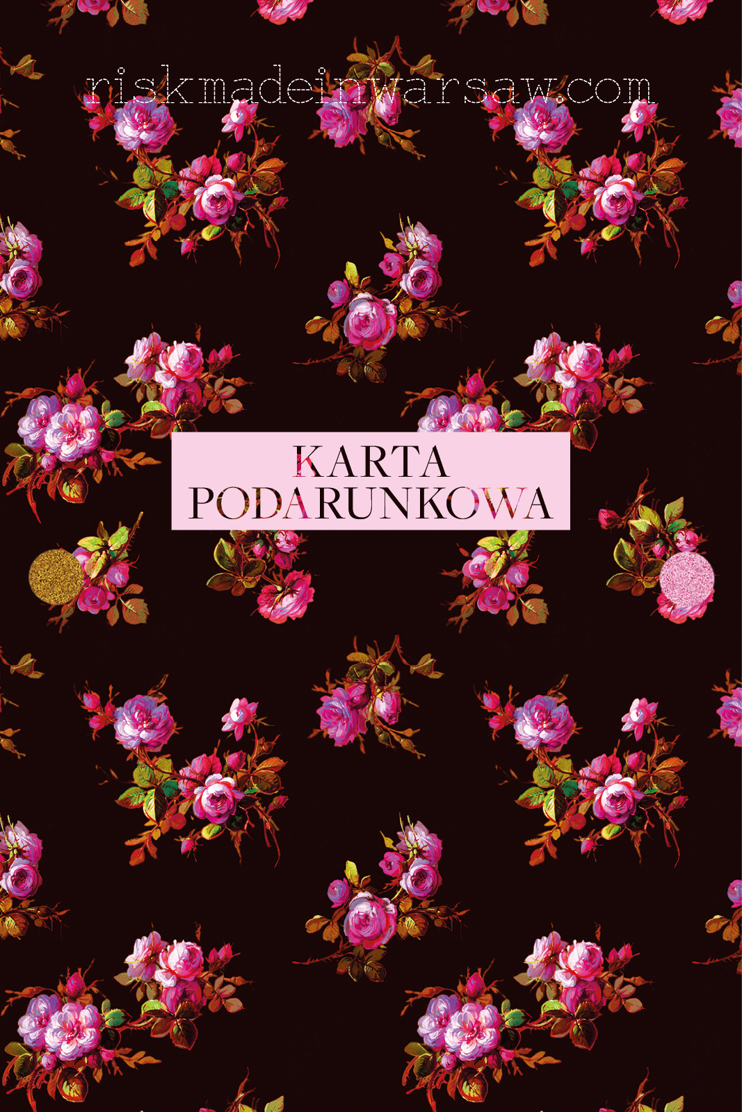 KARTA PODARUNKOWA ONLINE E-COMMERCE print dalie - warianty PDF