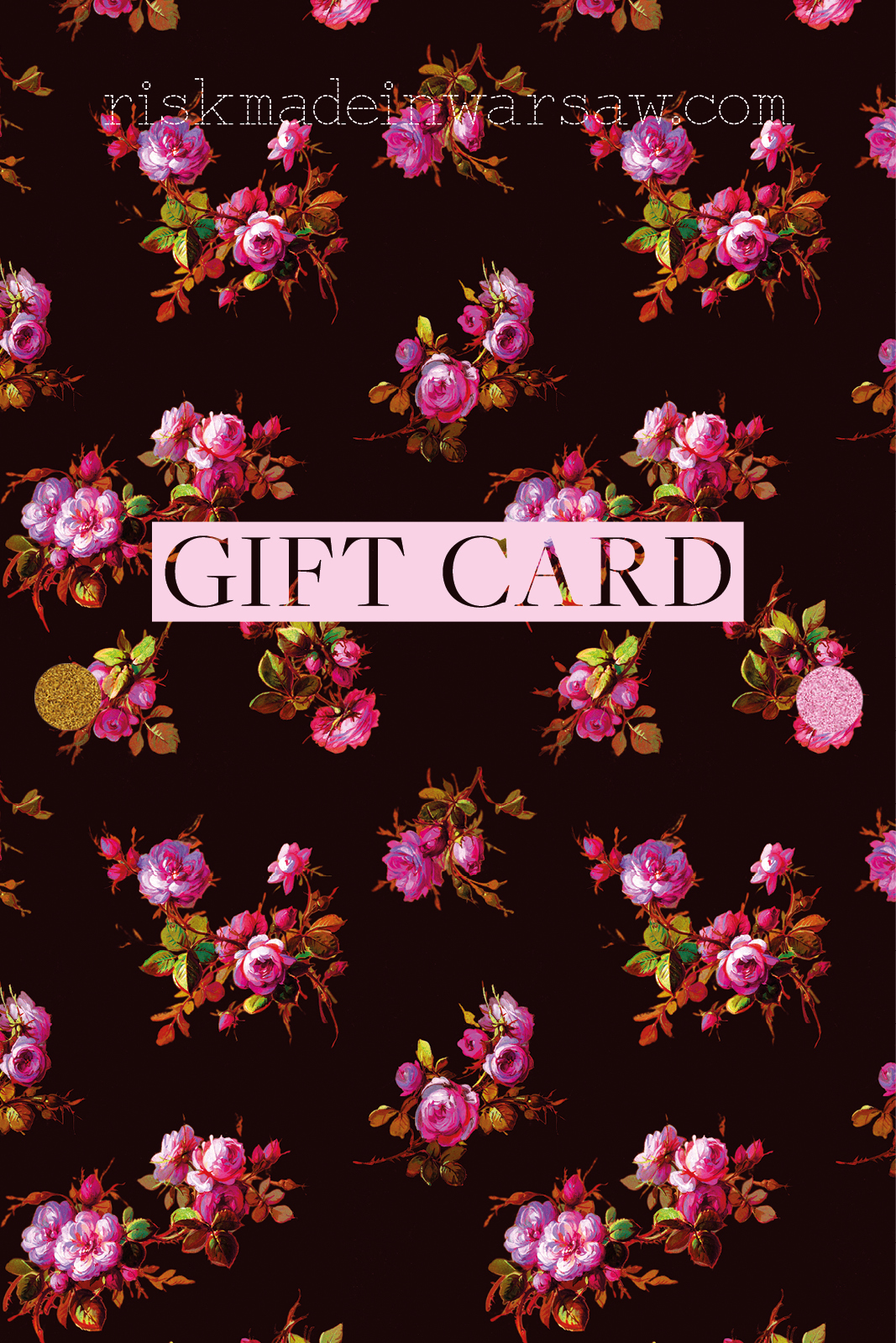 KARTA PODARUNKOWA ONLINE E-COMMERCE print dalie - warianty PDF