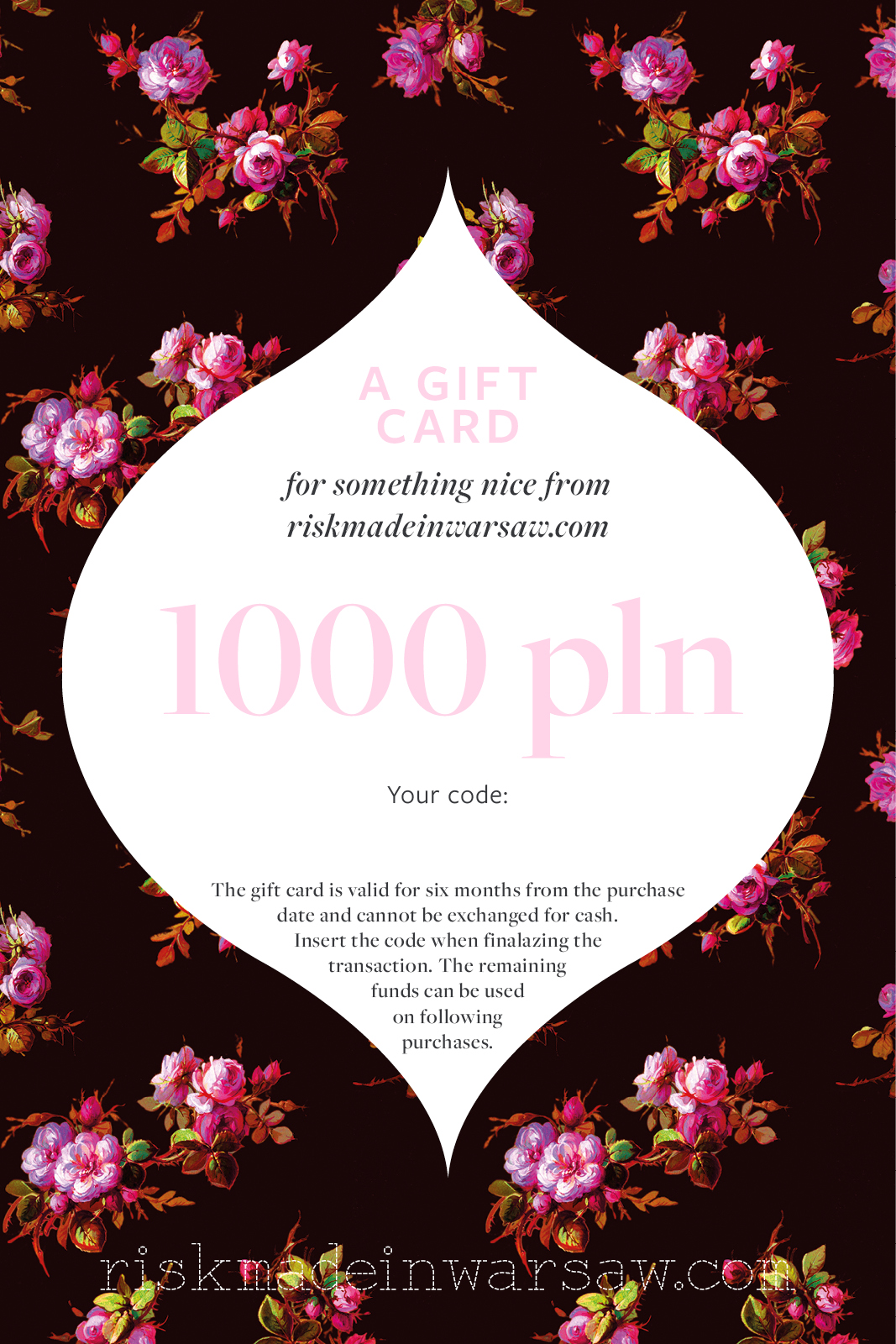 KARTA PODARUNKOWA ONLINE E-COMMERCE print dalie - warianty PDF