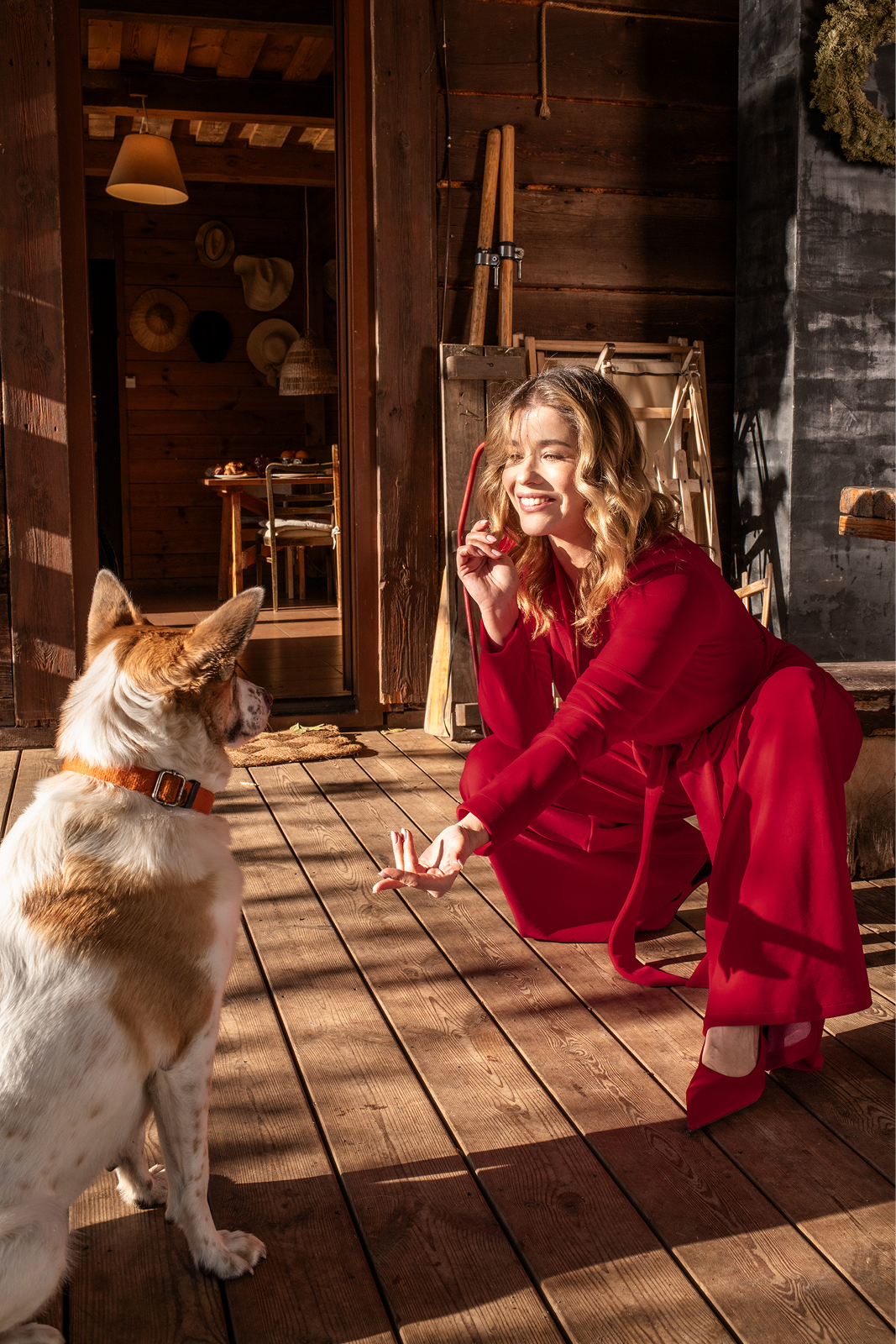 LOUISE szkarłatny welur LOUISE szkarłatny welur