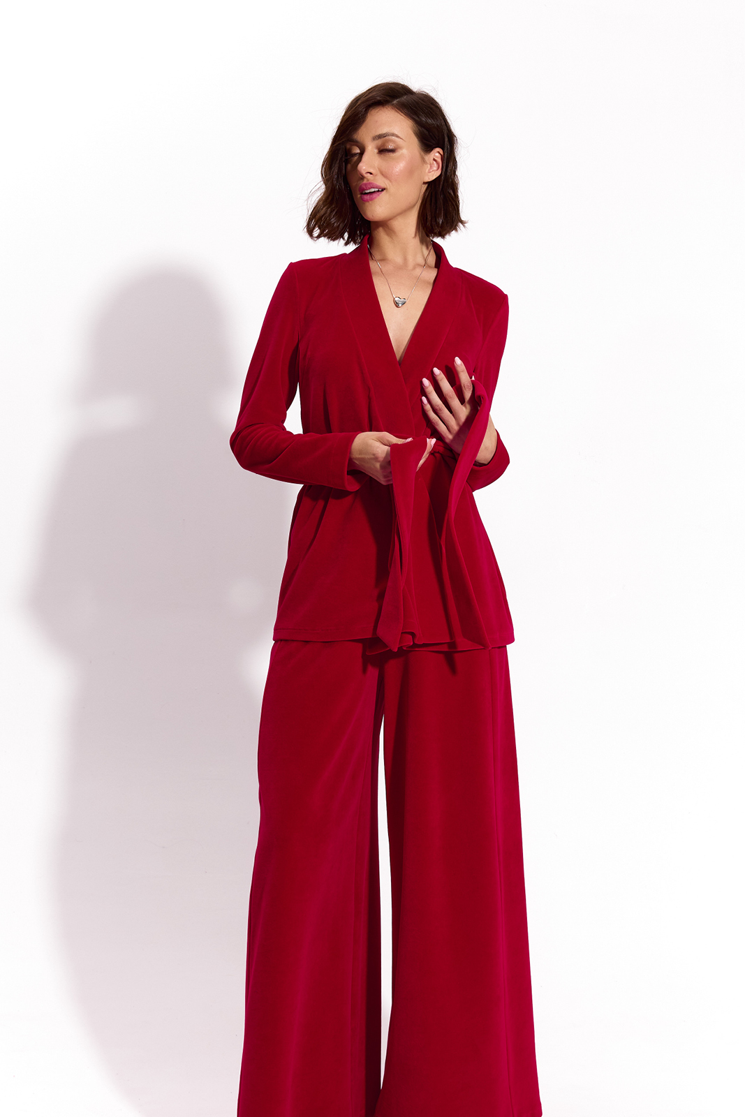 LOUISE szkarłatny welur LOUISE szkarłatny welur