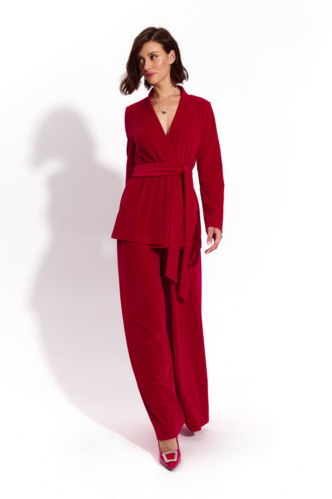 LOUISE szkarłatny welur LOUISE szkarłatny welur