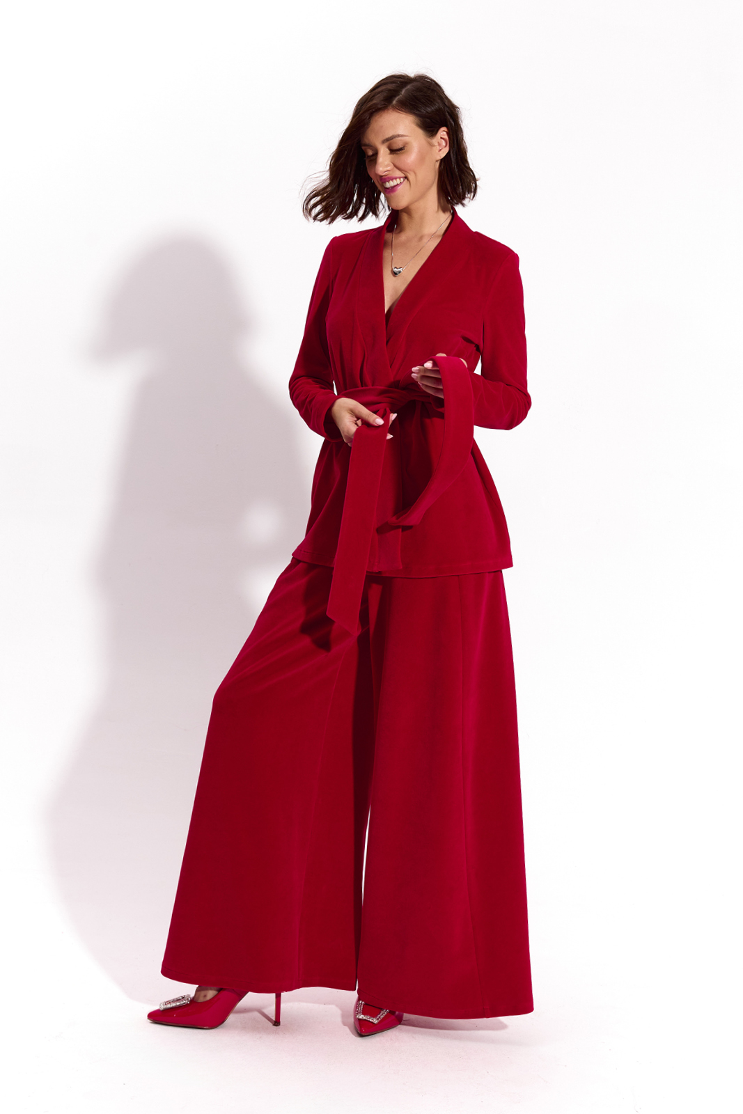 LOUISE szkarłatny welur LOUISE szkarłatny welur