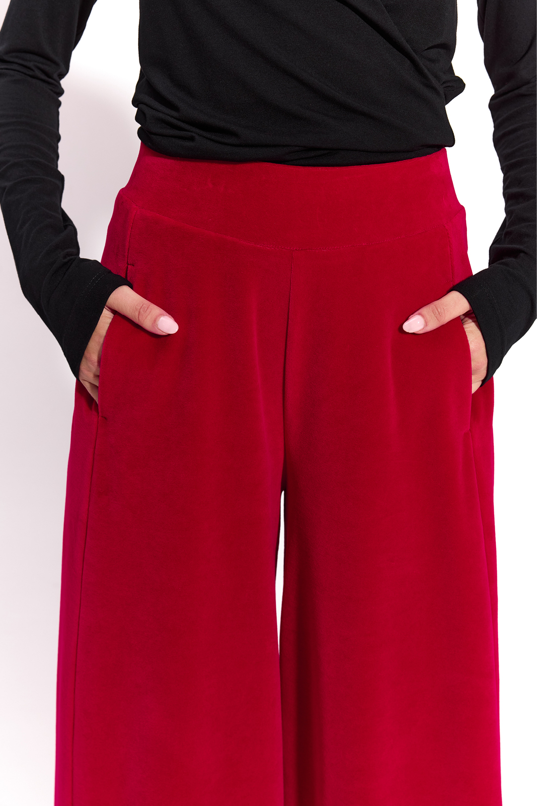 LOUISE szkarłatny welur