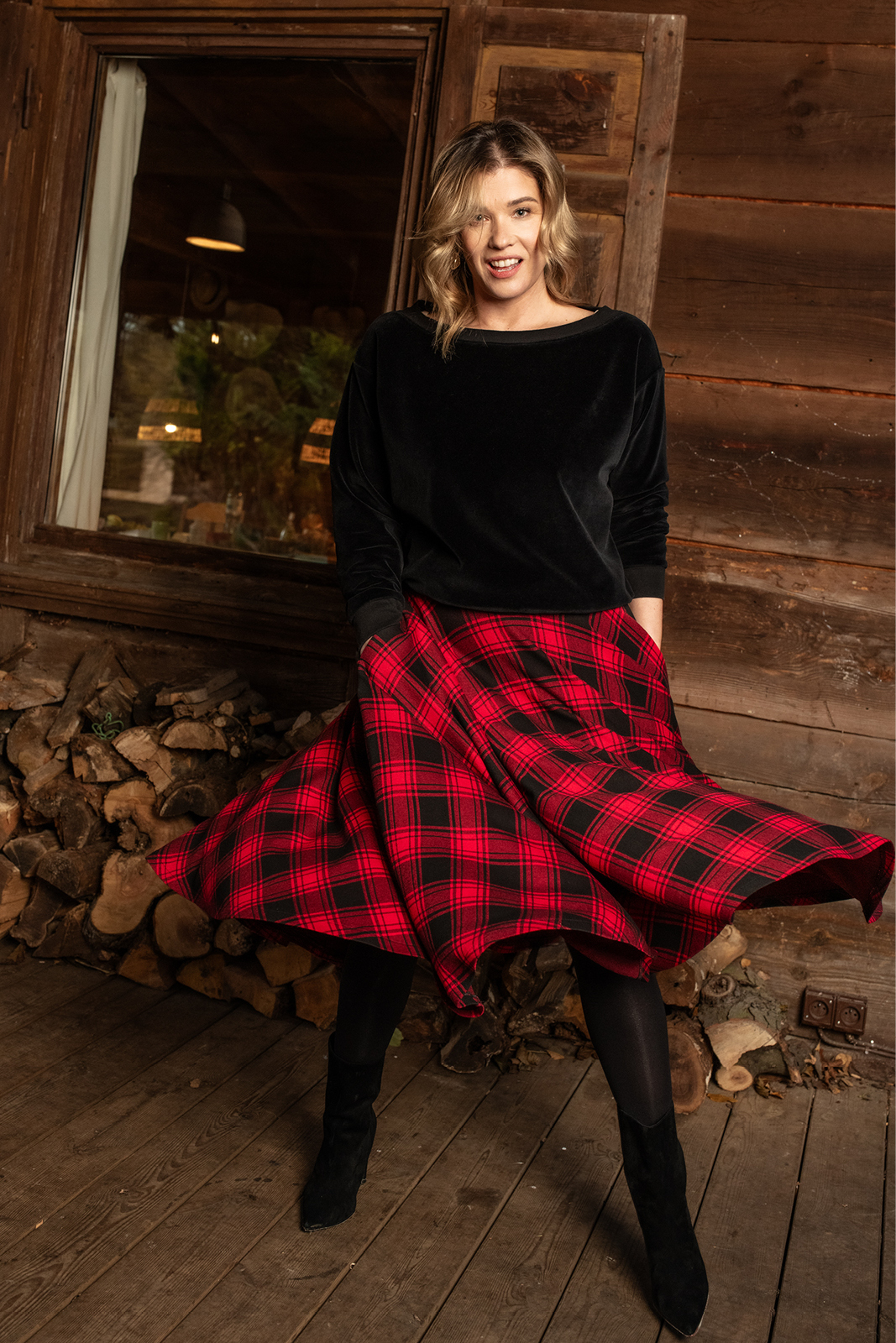 PRIMA BALLERINA krata czerwona