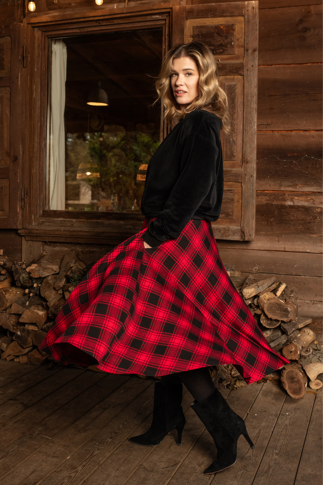 PRIMA BALLERINA krata czerwona