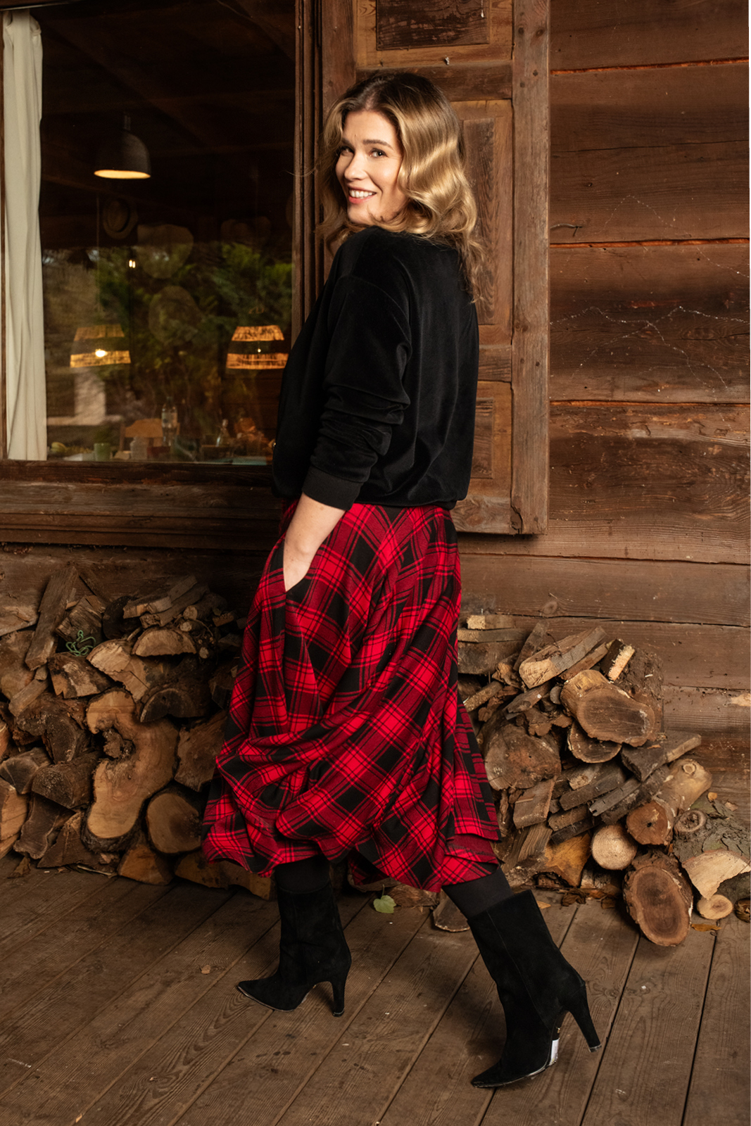 PRIMA BALLERINA krata czerwona