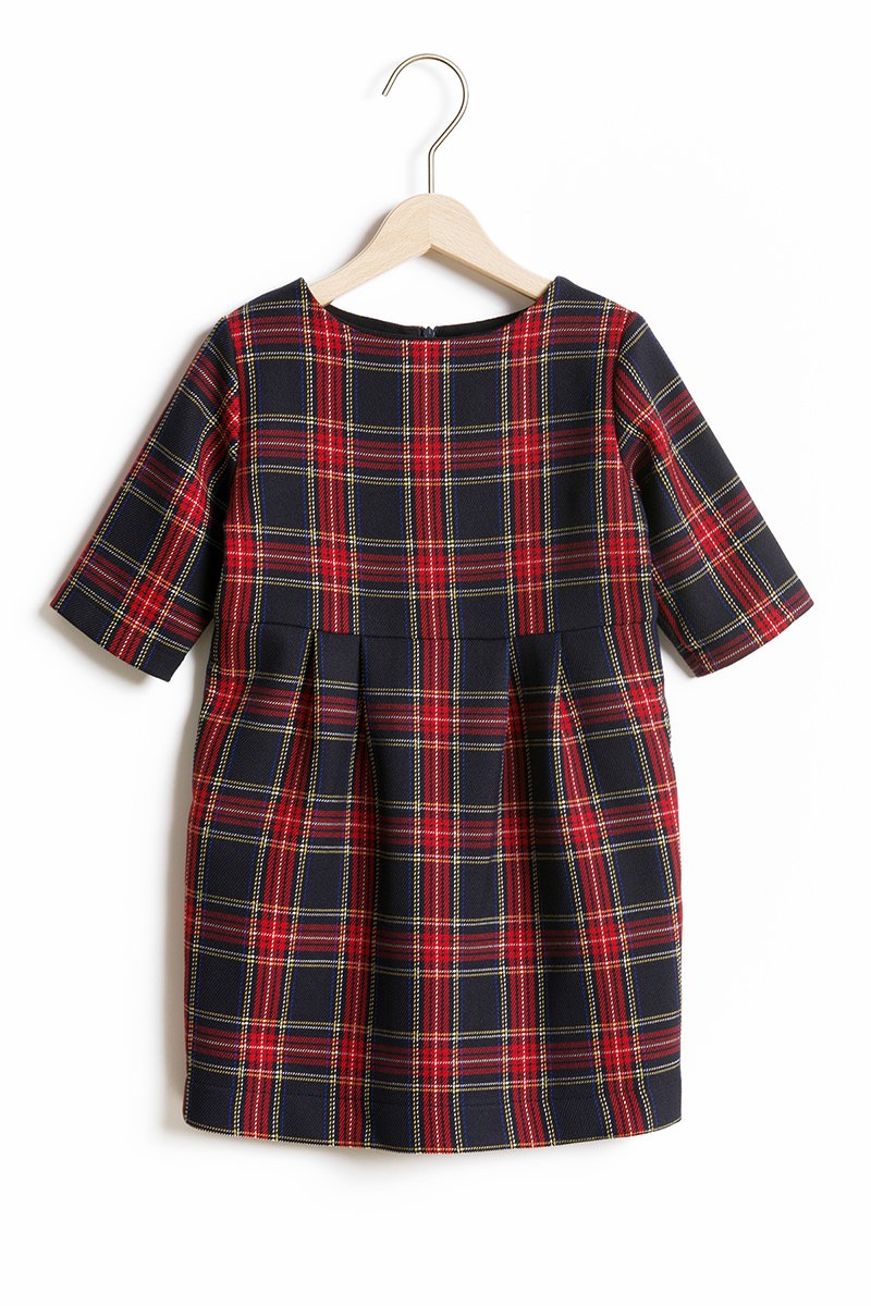 LITTLE CHEQUERED DRESS KIDS red