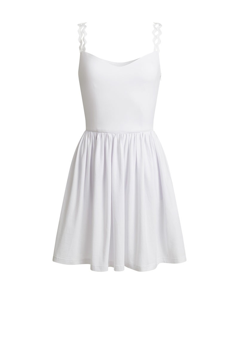 white roman dress