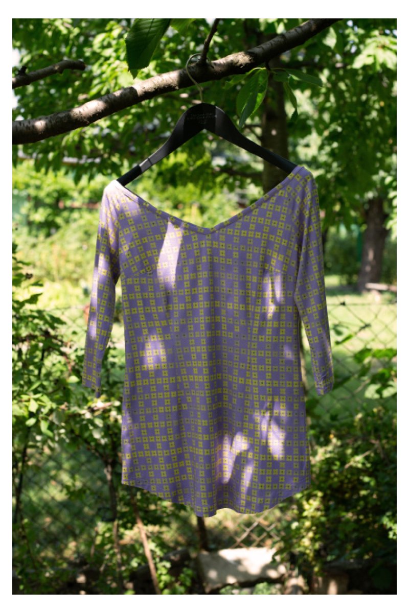 KALINKA print yellow squared flowers