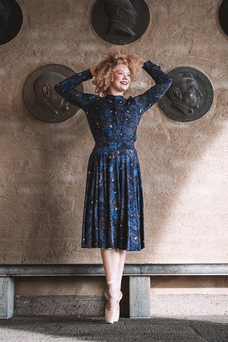 PRIMA BALLERINA print wish you luck night blue
