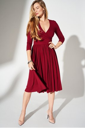 WRAP DRESS vintage burgundy