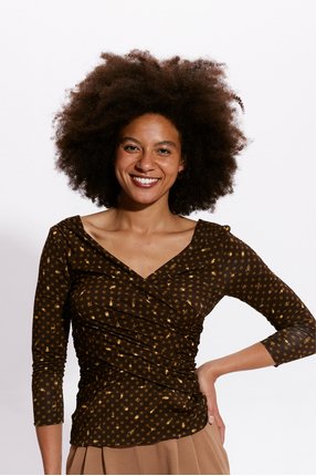PURE BLISS long sleeve space dots earth print
