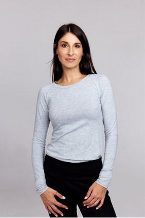 SAWA LONGSLEEVE gray melange