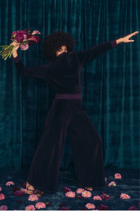 LUCY IN THE SKY plum velvet
