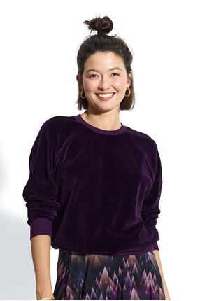 LUCY IN THE SKY plum velvet