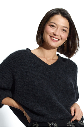 SWETER Z ALPAKI PREMIUM nearly black