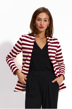 OUT OF OFFICE w paski cream & cherry