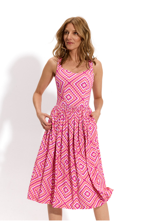 RZYMSKIE WAKACJE print gorseciki Koźmińska pink