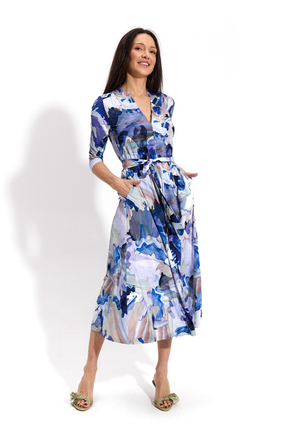 LIBERTY DRESS blue Dreamworld print