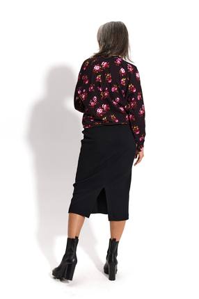 7/8 TUBE SKIRT ribbed black