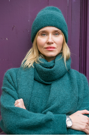 PREMIUM ALPACA BEANIE bottle green