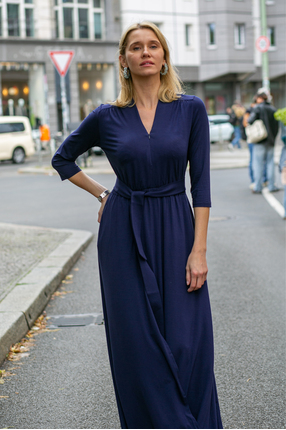LIBERTY DRESS MAXI nocny granat