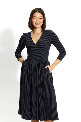 WRAP DRESS tennis navy