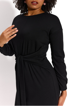 SUKIENKA OVERSIZE Z PASKIEM czarna