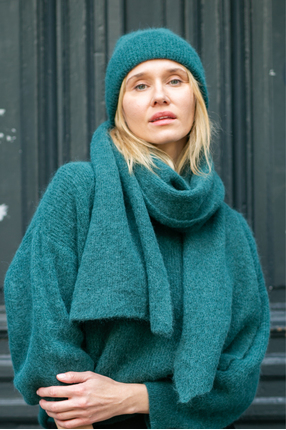 PREMIUM ALPACA SCARF bottle green