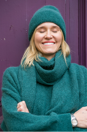 PREMIUM ALPACA SCARF bottle green