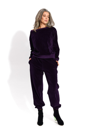 SWEATPANTS plum velvet