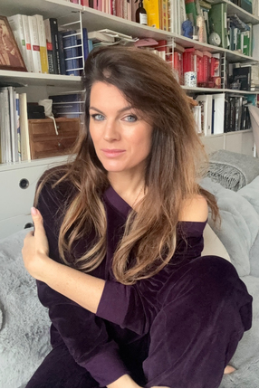 SPODNIE DRESOWE śliwkowy welur