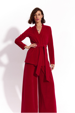 LOUISE scarlet velvet