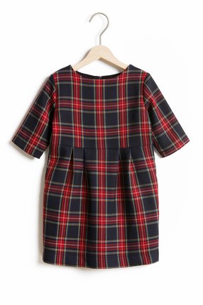 LITTLE CHEQUERED DRESS KIDS red