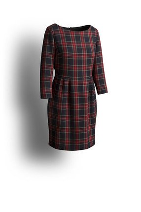 LITTLE CHEQUERED DRESS red