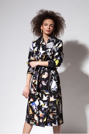 UPPER EAST COAT print ptaki Warszawy