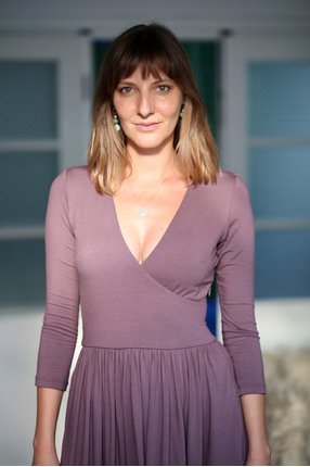 WRAP DRESS amethystine