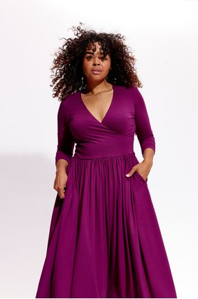 WRAP DRESS purple