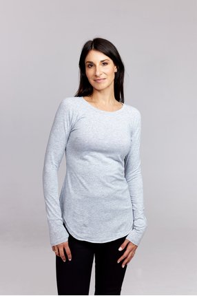 SAWA LONGSLEEVE gray melange